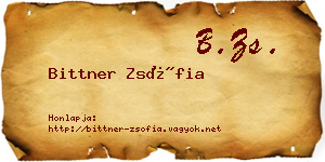 Bittner Zsófia névjegykártya